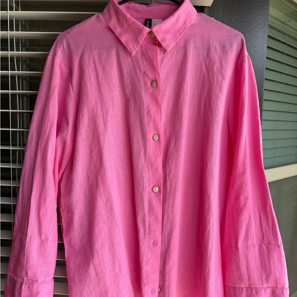 Pink Button-Up Shirt